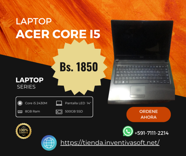 Laptop ACER core(TM) i5 - 2430M CPU